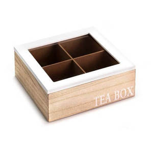 קופסא 4 תאים לשקיות תה TEA BOX