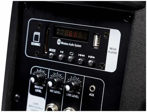 רמקול בידורית 10″ כולל נגן,Bluetooth ומיקרופון אלחוטי מבית Italian Stage