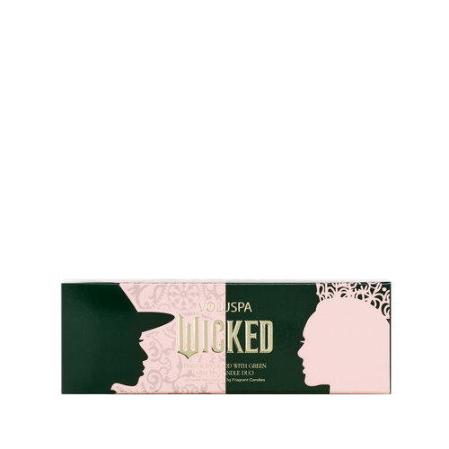זוג נרות פח 'Pink Goes Good with Green 'WICKED