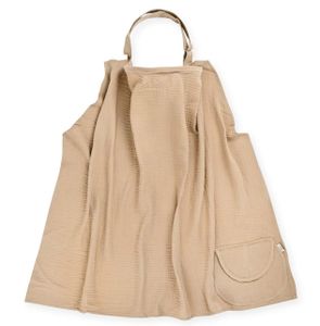 סינר הנקה לאם התינוק 100% כותנה טטרא GOOD THINGS חלק - חום