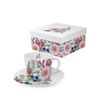 ספל אספרסו + תחתית בקופסת מתנה Floriculture