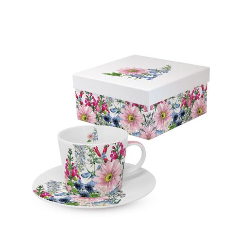 ספל אספרסו + תחתית בקופסת מתנה Floriculture