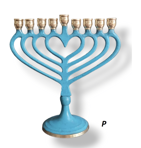 חנוכייה לבבות 8״