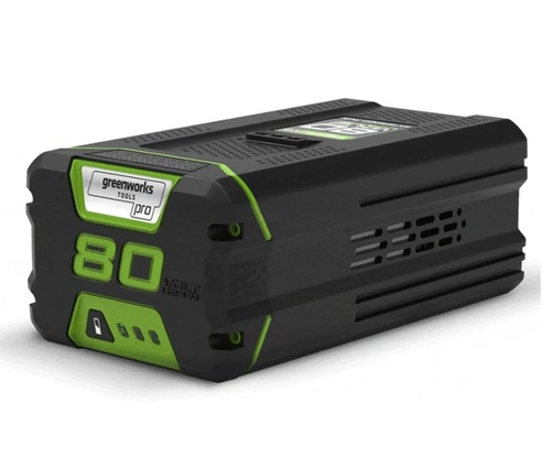 סוללת ליתיום GREENWORKS 80V PRO 4.0Ah דגם 99556 עם טעינה מהירה ופעולה ללא אובדן זיכרון