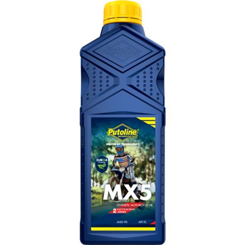 שמן מנוע Putoline MX5 2T סינטטי מלא 1 ליטר למנועי 2 פעימות