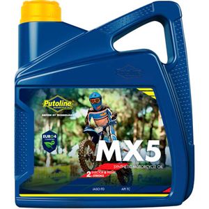 שמן מנוע 2 פעימות MX5 סינטטי מלא 4 ליטר - Putoline MX5 2T