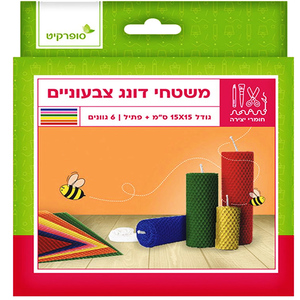 6 משטחי דונג צבעוני 15/15 ס"מ