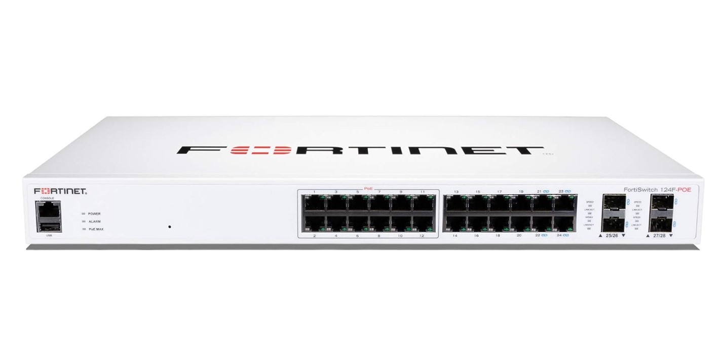מתג מנוהל Fortinet FortiSwitch 124F-FPOE