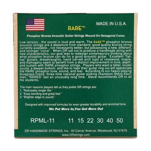 סט מיתרים לאקוסטית DR RARE 11 – 50