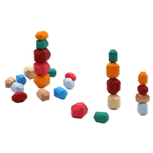 אבני הקסם  עץ טבעי 16 חלקים