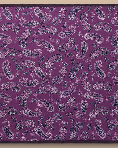 מטפחת כיס - Paisley Silk - Purple