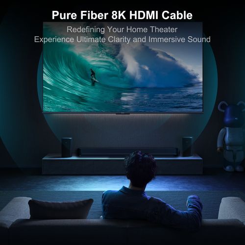 RUIPRO 12K HDMI PureFiber (Gen4A) Optic Cable - 15 Meter ראש פריק 