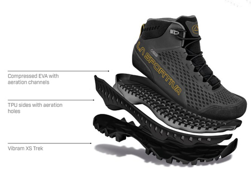 נעלי מטיילים  La Sportiva STREAM GTX Carbon/Apple green