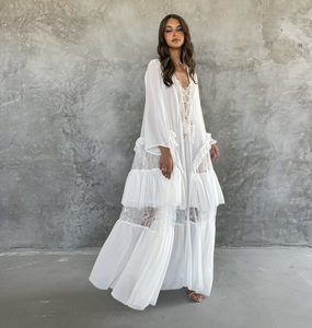 גלביה בוהו מלאניה - גלביה לבנה - הבוטיק הלבן