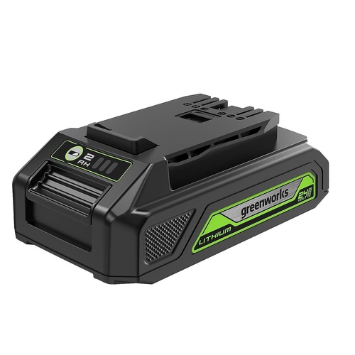 סוללת ליתיום GREENWORKS 24V 2.0Ah דגם 99588 עם יציאת USB ומחוון טעינה דיגיטלי