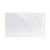  מתג טאץ' חכם לתריס זכוכית לבנה 3 מודול ZIGBEE 