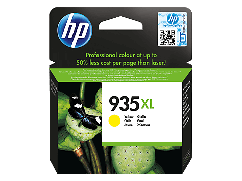 מחסנית דיו מקורית בצהוב HP 935XL‏ בעלת תפוקה גבוהה
