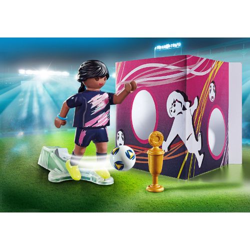 פליימוביל  – 70875 – שחקן כדורגל עם קיר מטרה