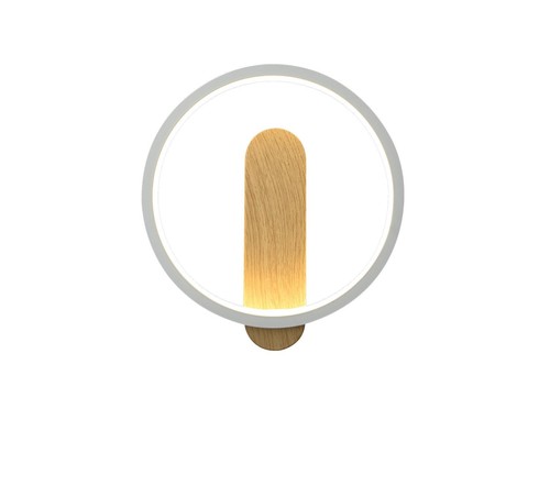 קיר לבן+עץ LED 12W