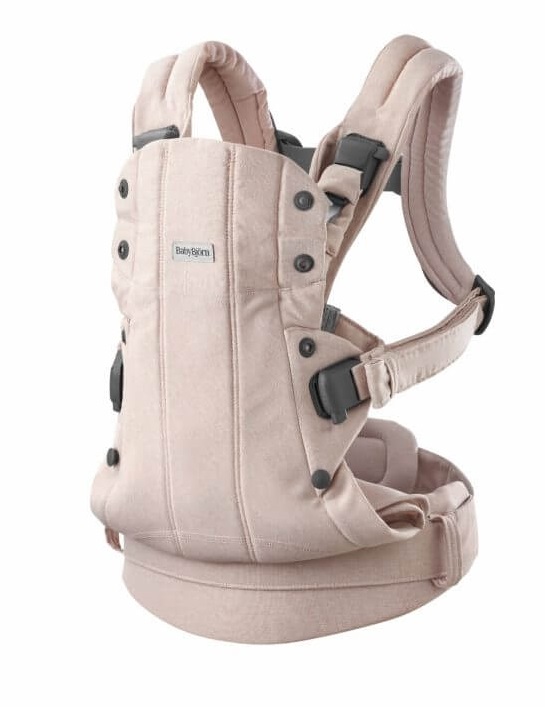 מנשא תינוק הרמוני Baby Bjorn Harmony בד ארוג - ורוד מלאנג