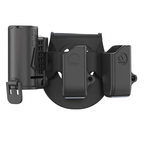פונדה לשתי מחסניות ברזל ולתרסיס גז פלפל - ORPAZ.PX3PSE1X2