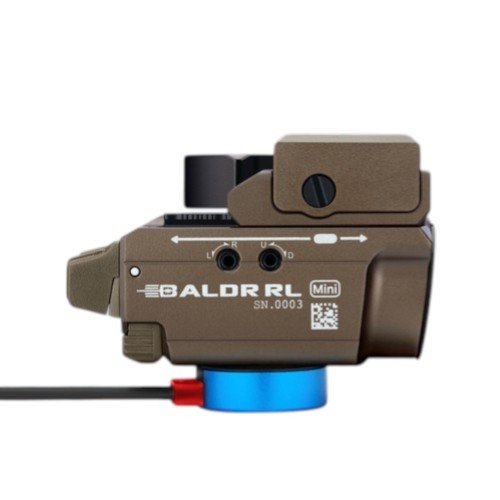 פנס משולב ציין אדום בצבע מדברי OLIGHT BALDR RL MINI