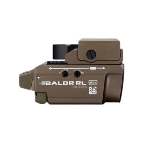 פנס משולב ציין אדום בצבע מדברי OLIGHT BALDR RL MINI