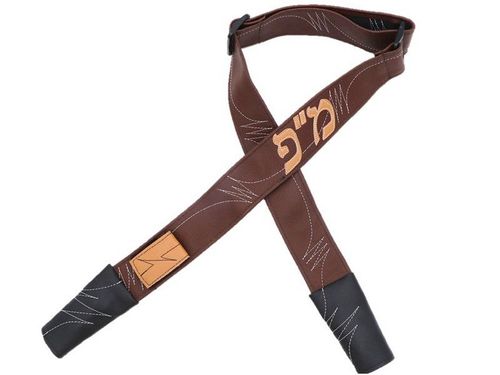 רצועת דמוי עור חום כהה דגם מ