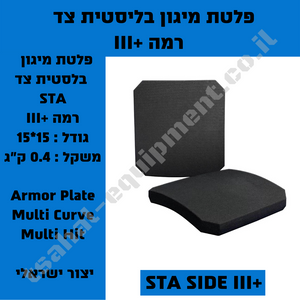 פלטת מיגון בליסטית צד רמה +III