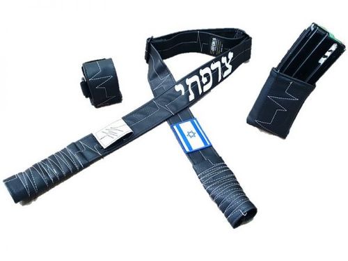 רצועת דמוי עור- שחור לבן דגם LAVI