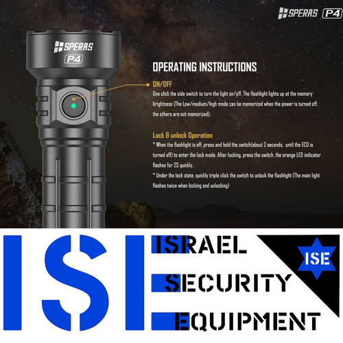 פנס SPERAS P4 4000lm