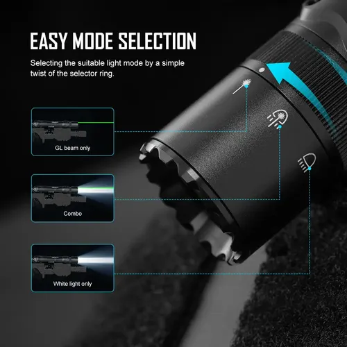 פנס עם ציין ירוק OLIGHT ODIN GL
