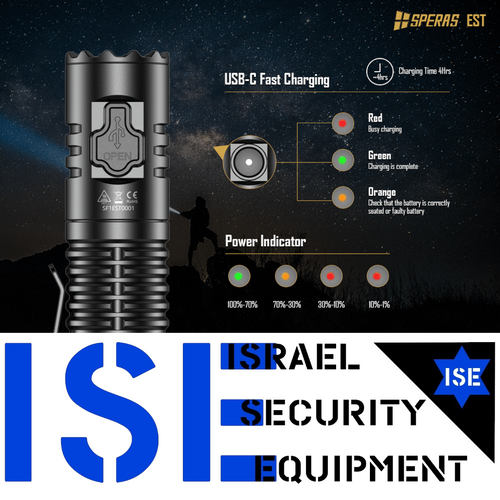 סט פנס SPERAS EST עם מתאם עם מסילה ו PTT