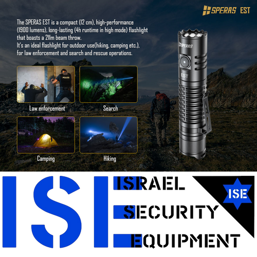 סט פנס SPERAS EST עם מתאם עם מסילה ו PTT