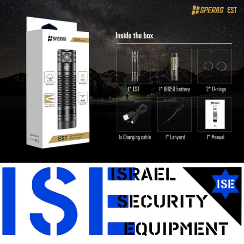 סט פנס SPERAS EST עם מתאם עם מסילה ו PTT