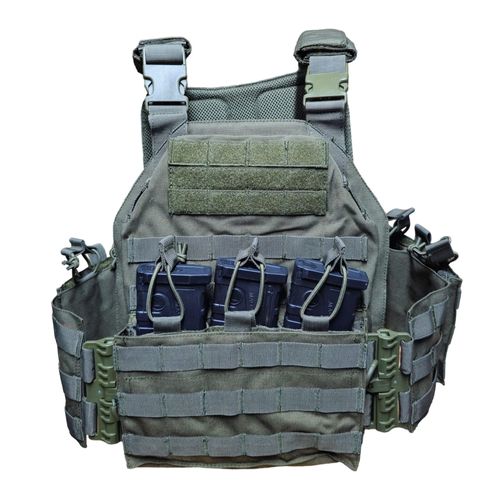 אפוד עם 7 פאוצים למסניות ופלטות מיגון רמה 3+