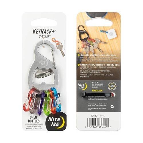 קרבינר - Nite Ize - KeyRack+ S-Biner - Stainless Steel - KRB2-11-R6
