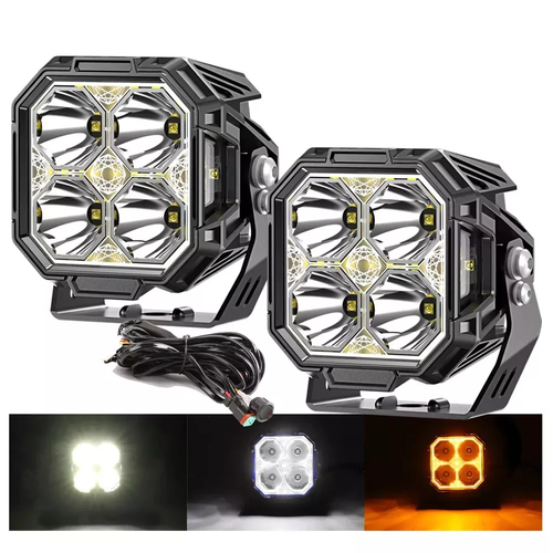 זוג פנסי לד מרובעים 60W
