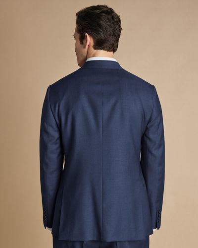 חליפה סלים פיט כחולה - Natural Stretch Twill slim fit Suit- Indigo Blue   