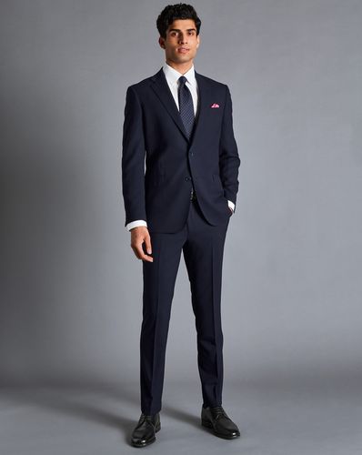 חליפה סלים פיט כחולה - Steel Blue  slim fit Ultimate Performance Check Suit