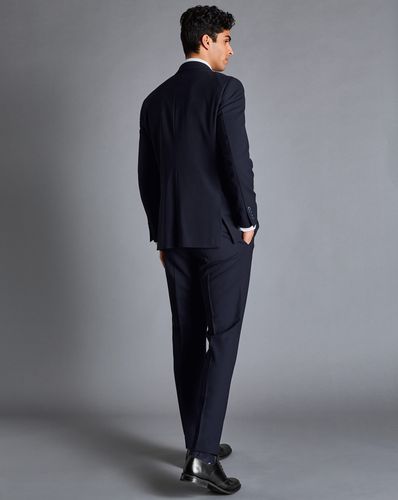 חליפה סלים פיט כחולה - Steel Blue  slim fit Ultimate Performance Check Suit