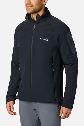 מעיל סופטשל שחור לגברים Titan Ridge 4 Hybrid מבית קולומביה COLUMBIA