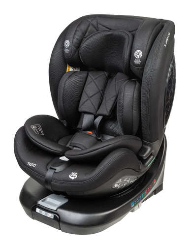 כיסא בטיחות מסתובב 360º משולב בוסטר דגם TRIVO בתקן I-Size ספורטליין צבע שחור