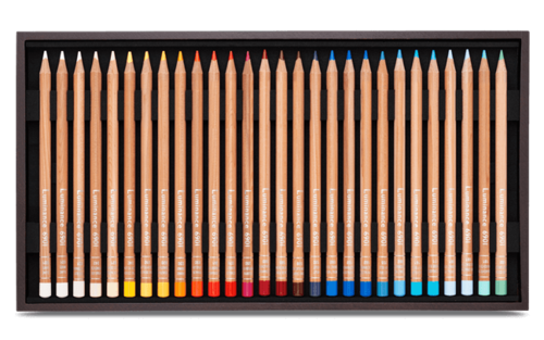 ערכה יוקרתית של 80 עפרונות צבעוניים LUMINANCE 6901 במזוודת עץ