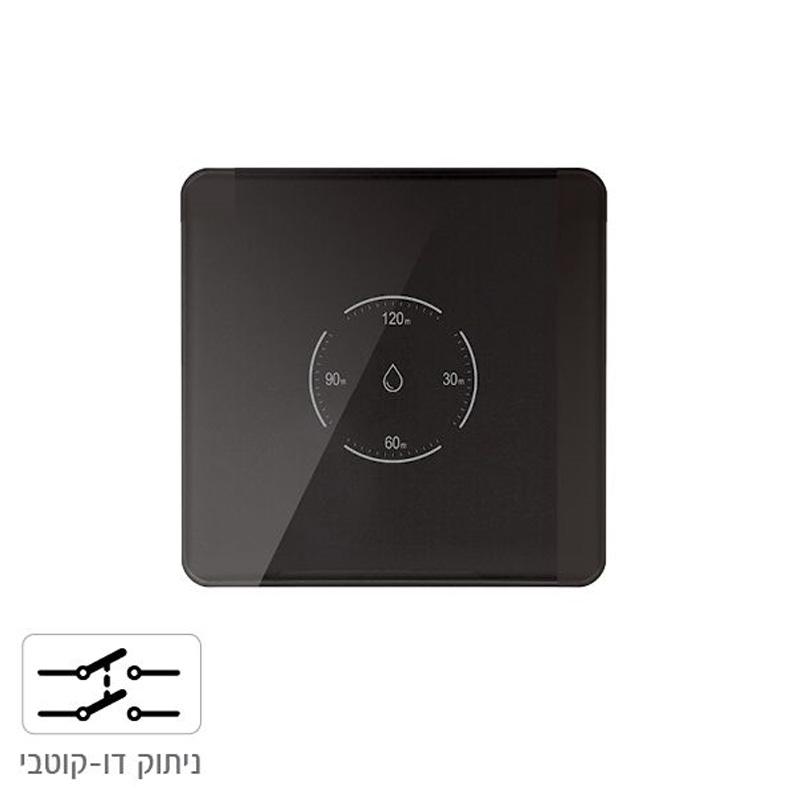 מפסק טיימר דוד מגע לקופסא 55 שחור SMARTR TOUCH GLASS