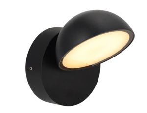 צמוד קיר מתכוונן "ונוס" גוף שחור 24W CCT Tri-Color IP54 יורולוקס 
