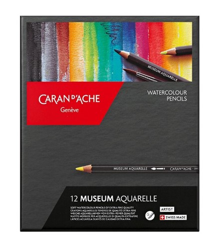 סט 12 עפרונות אקוורל צבעוניים  MUSEUM AQUARELLE