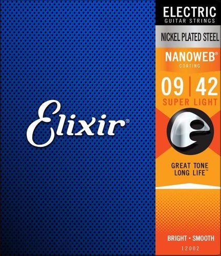 סט מיתרים לחשמלית ELIXIR NANOWEB 12002 0.09 