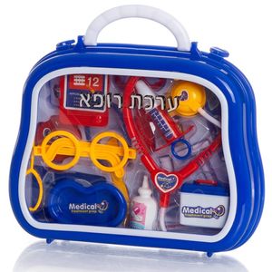 כלי רופא במזוודה בכחול