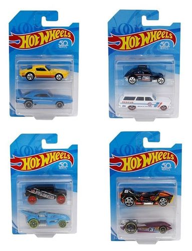 מארז 2 מכוניות מתכת (מגוון דגמים)